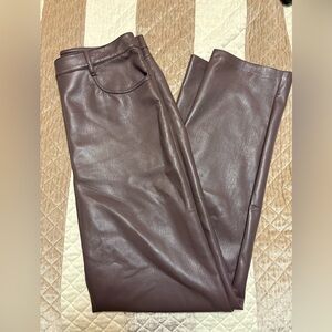 Mauve Leather Pants